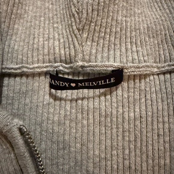 Gray Brandy Melville Zip up - Picture 2 of 3